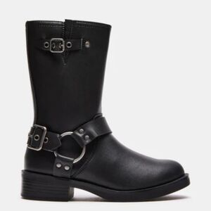 Steve Madden Kids Beckky Black Motorcycle Boot...Size 3
